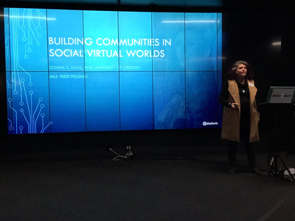 torchapp's tweet photo. Hey it 3D - Dr. Donna Davis (@dzdavis) getting us started with the basics of #socialvr and the feeling of presence at @DesignReality_ #pdxvr https://t.co/hERJLsuU62