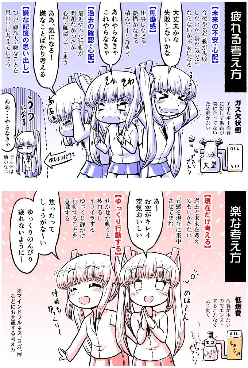 疲れる考え方・楽な考え方を分析！壁に貼って意識してみよう！