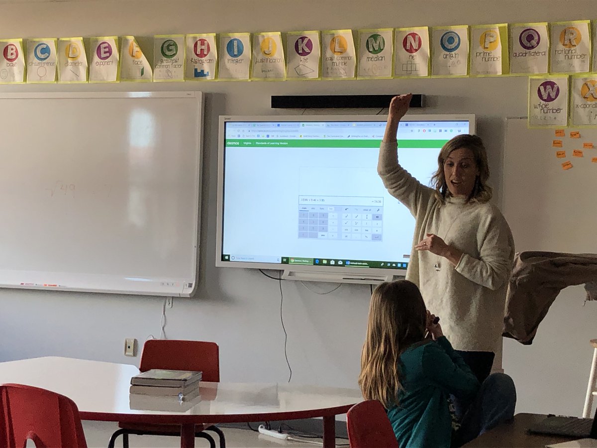 MD_Teach's tweet photo. A special thanks to our Instructional Coach, Sara Vernon for teaching a lesson on testing strategies and the new online calculator. @MD_Teach @PCPS_Teach https://t.co/6cml8T1tcT