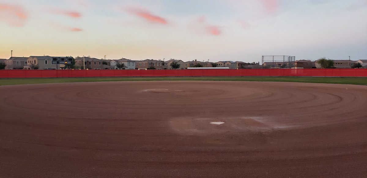 The new outfield screen is up, the field is dragged and the sun is setting. Tomorrow <a href="/WFHS_Softball/">WFHS Softball</a> finally gets to play their 1st game of the season.  3:45pm start at home vs Kellis.