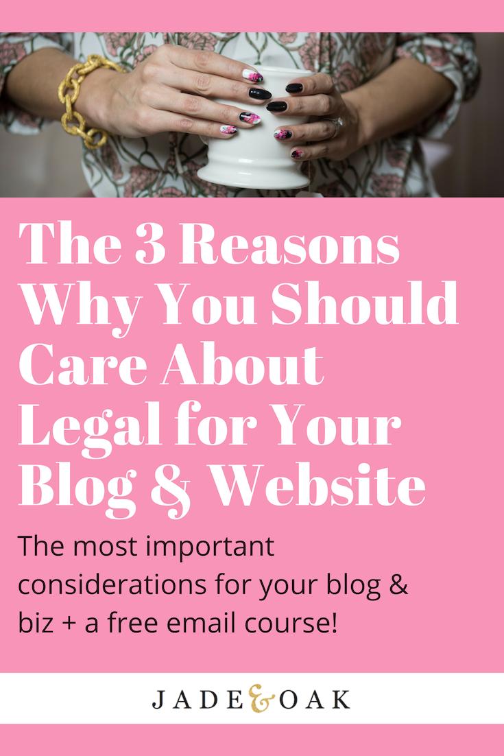 Helping you understand the 3 reasons WHY you need to care about the legal side for your blog buff.ly/2Fr9n9x