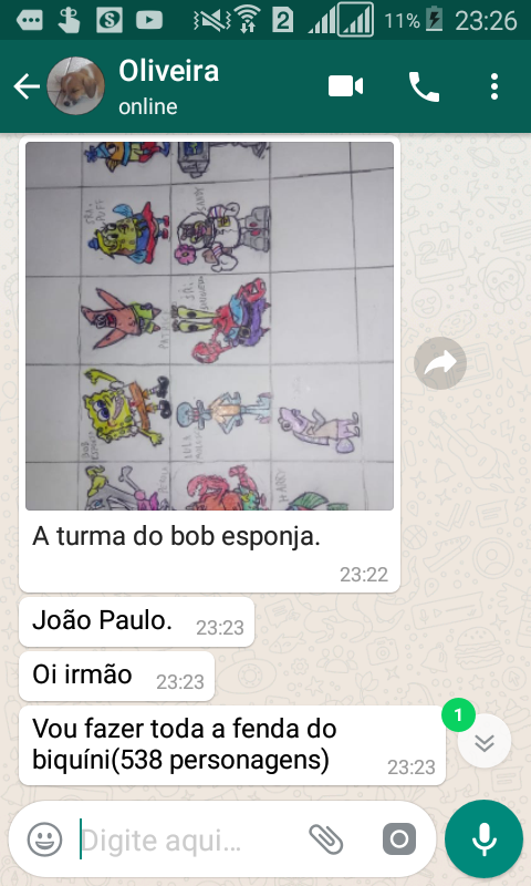 roquepoarr's tweet photo. meu irmão de 10 anos acabou de me dizer que vai desenhar todos os personagens da fenda do biquini (538 personagens segundo as contas dele) https://t.co/uD5bUaTz1Z
