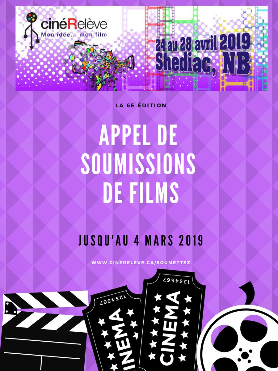Plus qu'une semaine pour inscrire votre film à la 6e édition du Festival CinéRelève.