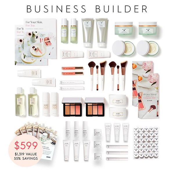 EVERskincare's tweet photo. This is MAJOR! Becoming an EVER Independent Specialist has never been juicier — thanks to our new Business Builder Starter Kit! You'll receive 30 products (at an incredible 55% retail savings) and be ready to kick off your new beauty business in style. Who's ready? 🙋🏻‍♀️🙋🏼‍♀️🙋🏿‍♀️ https://t.co/gC7V8FNzVl