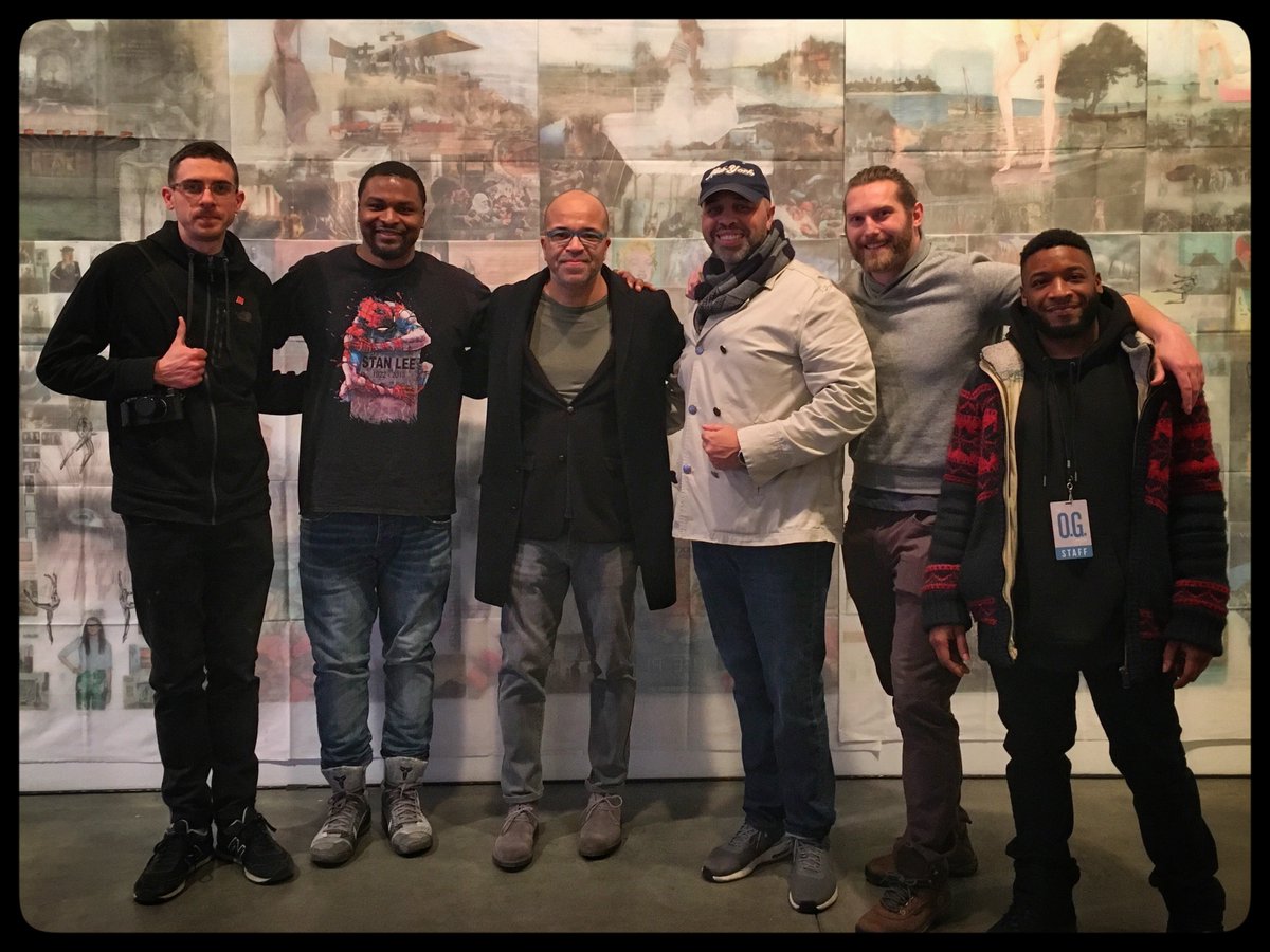 jfreewright's tweet photo. Some of the artists of the #OGExperience:
Daniel McCarthy Clifford
Russell Craig
Jesse Krimes
Jared Owens
Jaiquan Fayson
Powerful. Converting past limitation into mind-opening image & story. Gratifying to know #OGHBO helped open the chance for their work to show and be seen. https://t.co/q6gGFgUoBL
