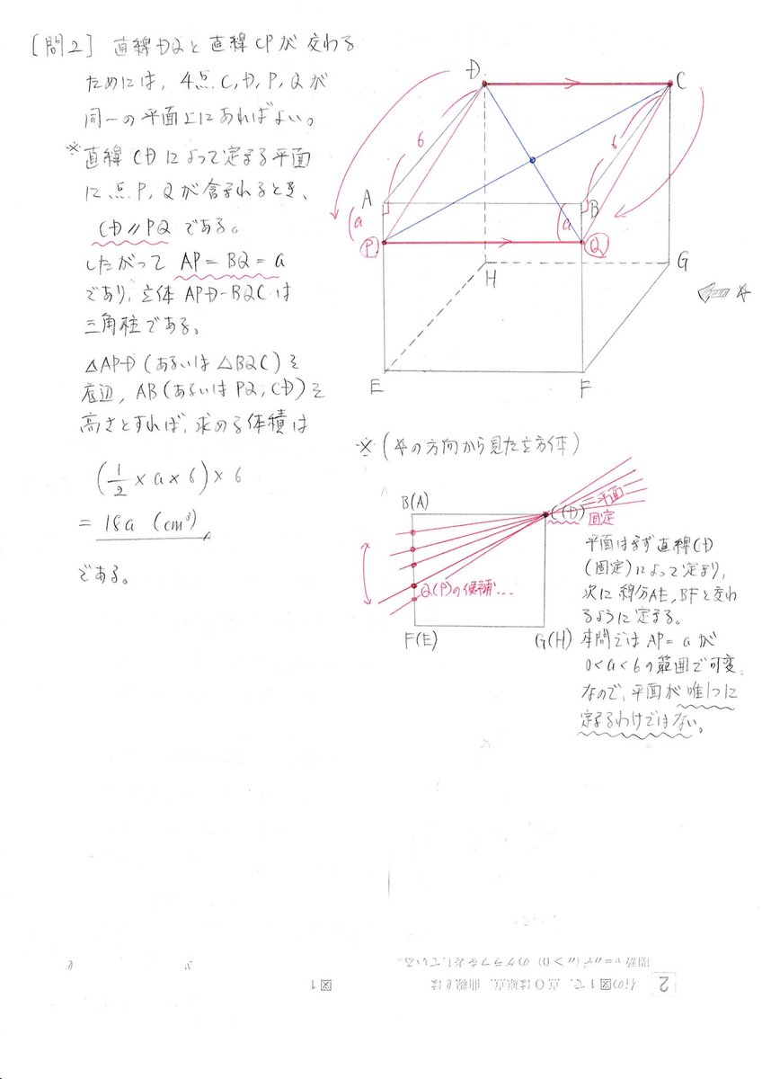 もと素人個別指導講師 ２０１９年都立日比谷高校 数学 第４問 空間図形の問題です 三平方の定理を使いこなす必要があります 中１ 中２の復習に偏った 大問１だけ取れば の入試対策では １ も得点できないのが自校作成問題のようです