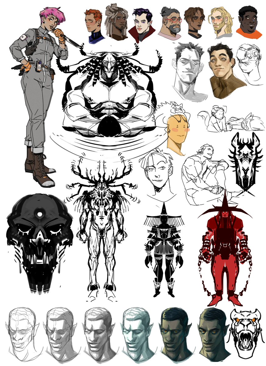 Another sketchbook dump? #conceptart #sketch 