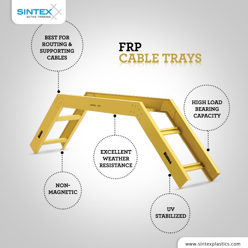 sintex_india's tweet photo. Sintex #FRPCableTrays are cost effective solutions for routing and supporting cables.
#SintexPlastics #CableTrays https://t.co/bHmFdXe1CZ
