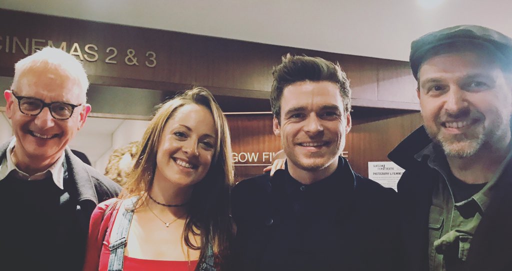 MattPinder2000's tweet photo. Thanks so much to @glasgowfilmfest for another great screening of Harry Birrell Presents Films of Love and War. Delighted to be joined by @_richardmadden who did such a wonderful job narrating our film. #GFF19 https://t.co/cB80iVCzha