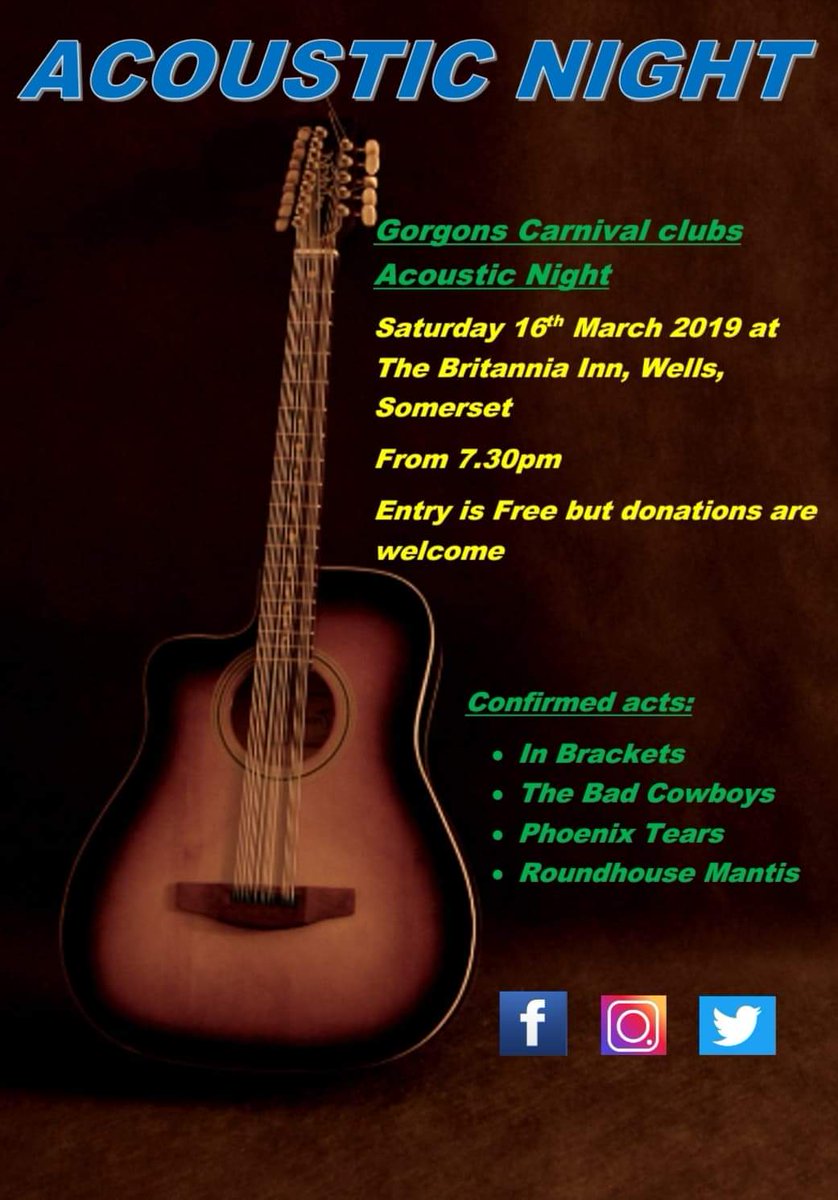 Come and join us for our 1st ever Acoustic night at the Britannia Inn Wells