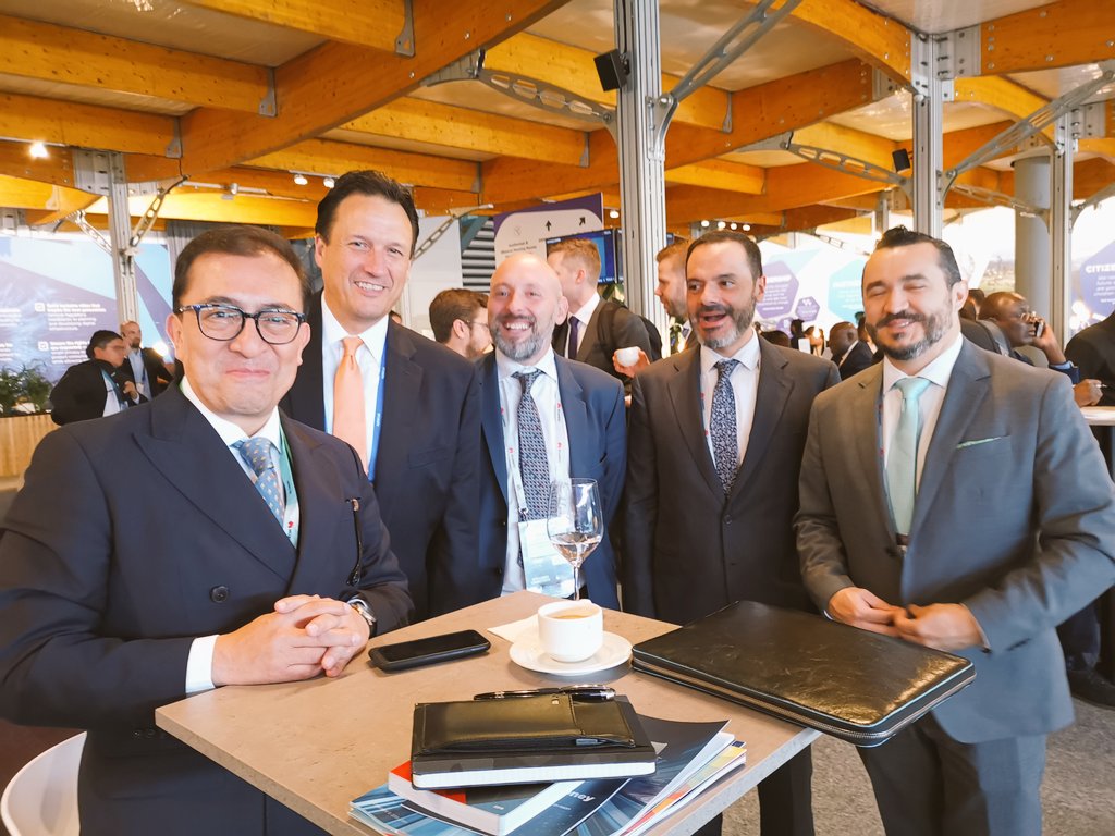 fernegretep's tweet image. Con entrañables y respetados amigos. Antonio García Zaballos, Mauricio Agudelo, Georges Miley y Elías Soley #MWC19 #MWC19MP