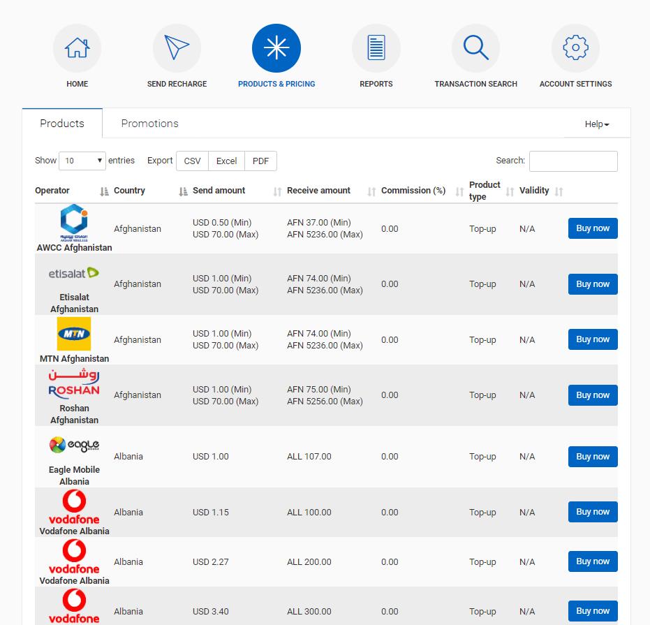 DingConnect's tweet photo. We've updated our products page to allow users to get a quick overview of the products available to them, including pricing and commission information. Read more here: https://t.co/kjvPvhZul8

#MobileWorldCongress #mobile #TopUp #Recharge #ux https://t.co/eJbvPL9j93