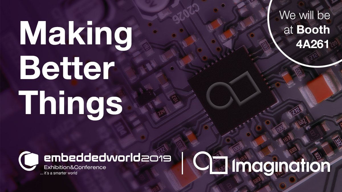 ImaginationTech's tweet photo. Imagination’s Kristof Beets will be speaking on the benefits of #GPU #virtualization at #EW19 tomorrow - Wednesday 27th February, 4pm (Session 3.4). If you’re interested in #digitaldashboard for #automotive you'll want to be there. #hardwarevirtualization https://t.co/JO84BGxNf1