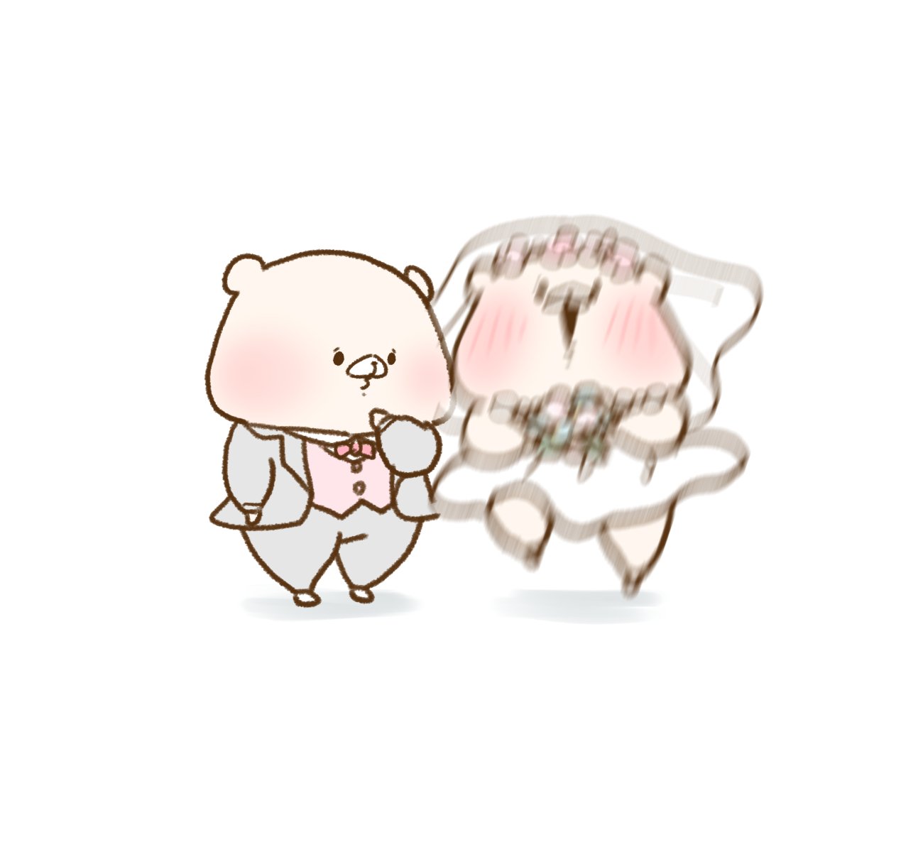 さいきたむむ ご結婚のご報告を頂く事が多いので 新郎新婦くま描きました おめでとうございます T Co Ljmo8zbwjx Twitter