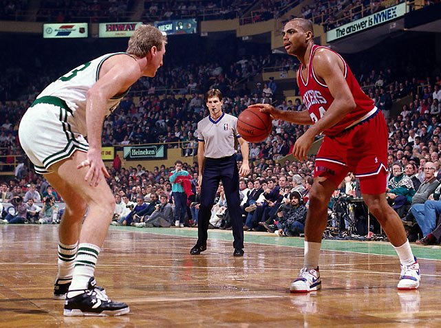 NBA_TimeMachine's tweet image. Sir Charles and Larry Legend.

#CharlesBarkley #SirCharles #LarryBird #Larrylegend #Philadelphia76ers #BostonCeltics #Rivals #NBAlegends