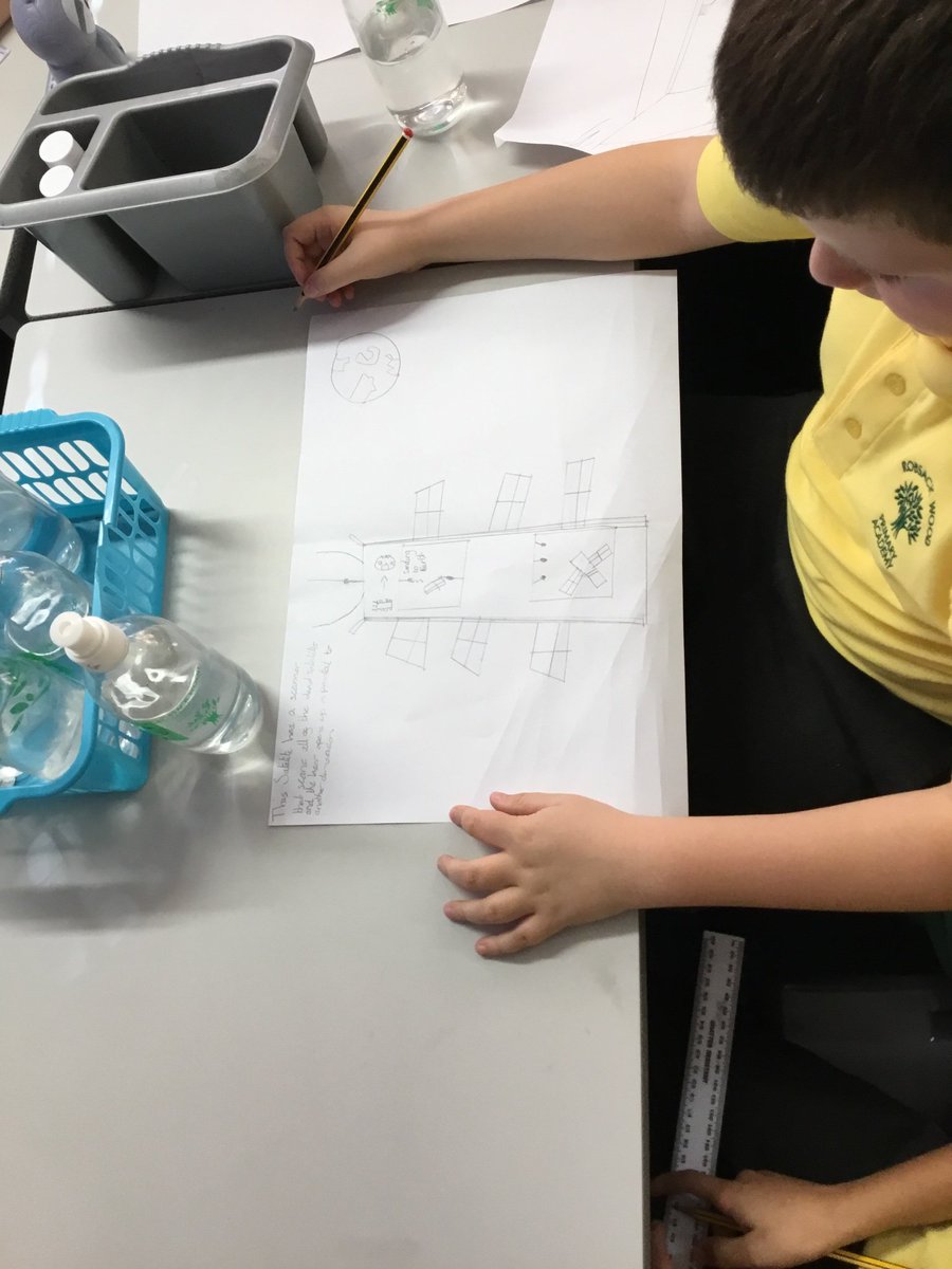 MissCunnRSW's tweet photo. Rowan class have been working with @cubedphp making some great inventions to clear up all th broken satellites in space! @R_S_Wood https://t.co/AT6m5DsRV5