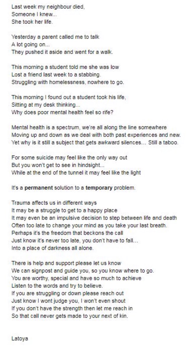 Latoya_Arayah's tweet photo. #MentalHealth #AffectsUsAll
#ImStandingTall https://t.co/MhwqpfV8jZ
