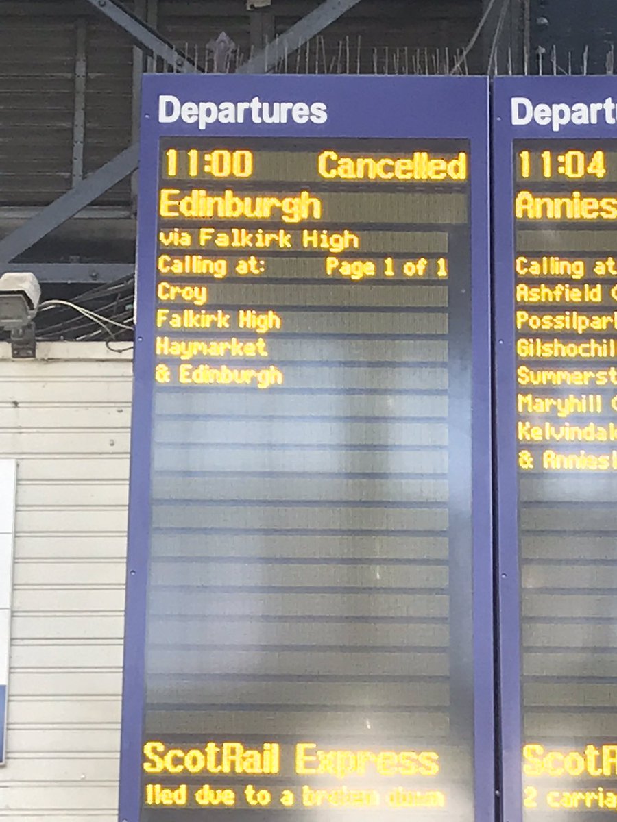 Absolute joke <a href="/ScotRail/">ScotRail</a> get it together ! We pay for this service !!!!!!!!!! #cancellationscotrail
