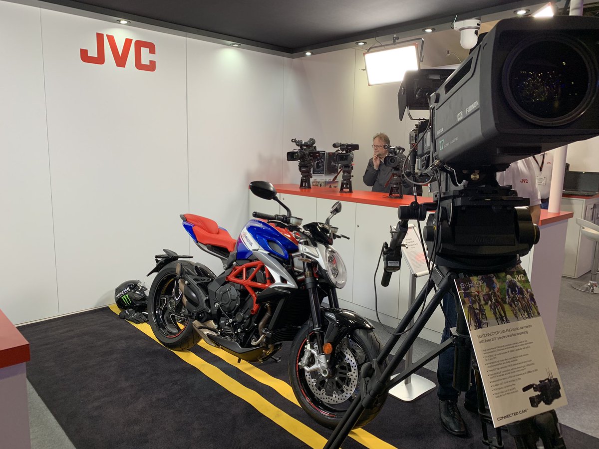 BrillMediaLtd's tweet photo. Nice a hiny @KrazyHorse5 bike on the @JVCprofessional stand at @BVExpo https://t.co/aGlB7KkEZT