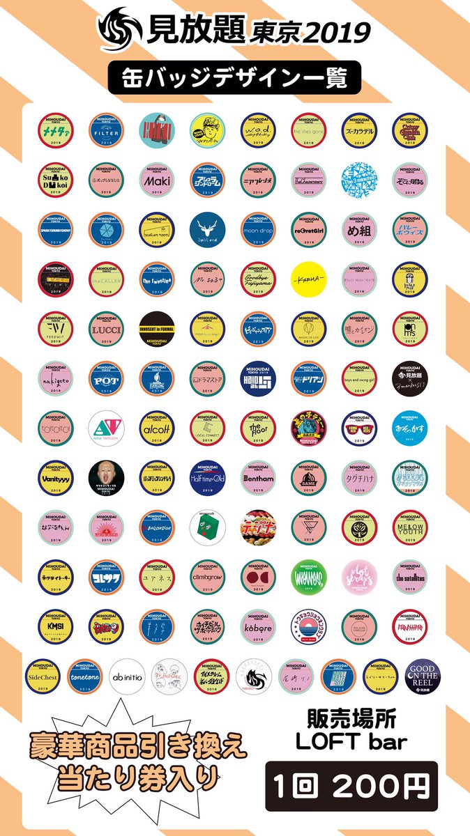 見放題実行委員会 見放題東京ガチャガチャ 見放題東京19 今年もガチャガチャやります 今年は当たりが多いです 場所 Loft Bar 時間 10 30 リストバンド引き換えした方から 1回0円 お釣り たくさん用意してますので 記念に回してください