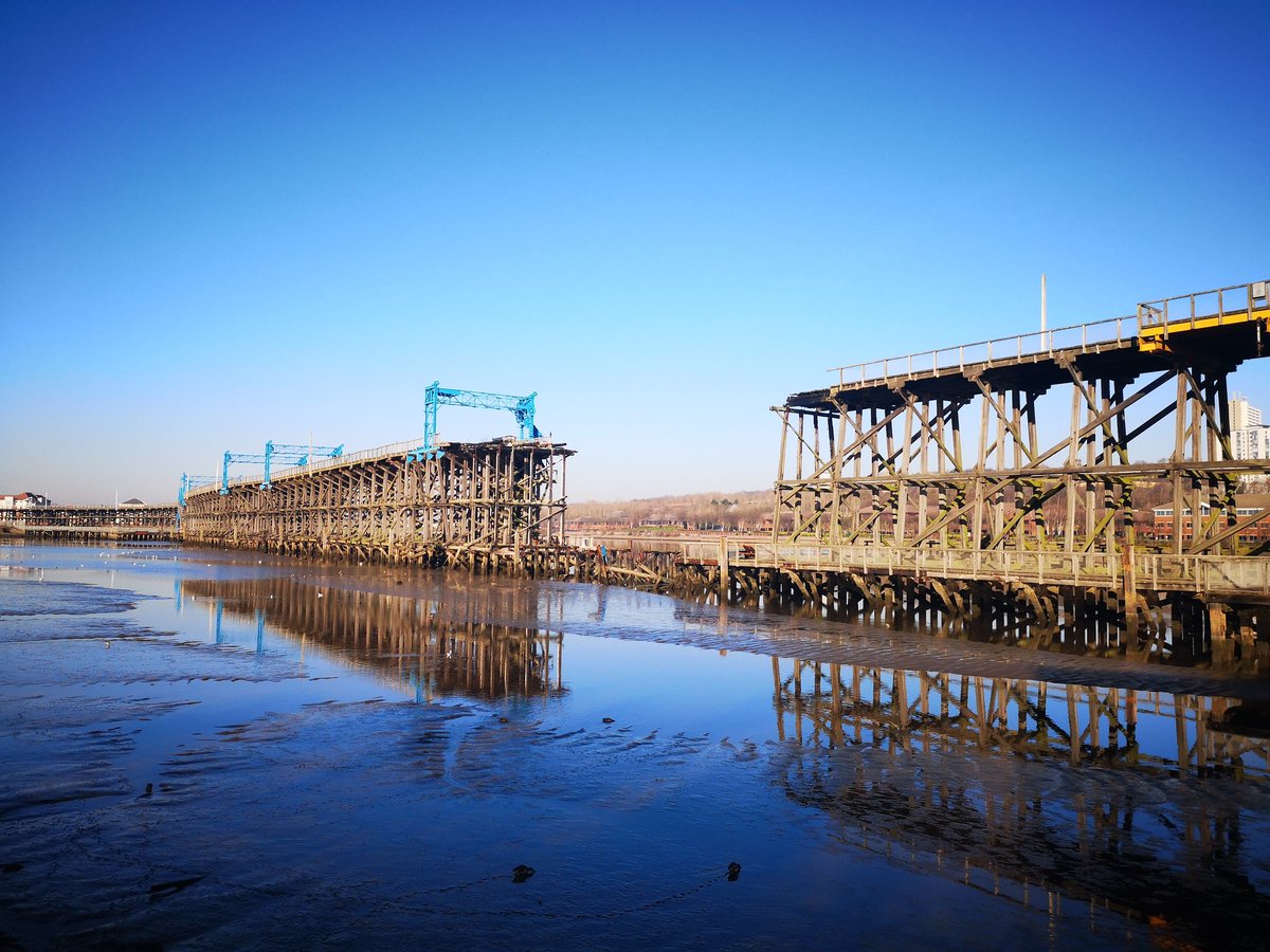 LMH_Creative's tweet photo. The Dunston Staiths are looking great in the sun today despite the weekend's fire damage #gateshead https://t.co/iBS2WXDjE1