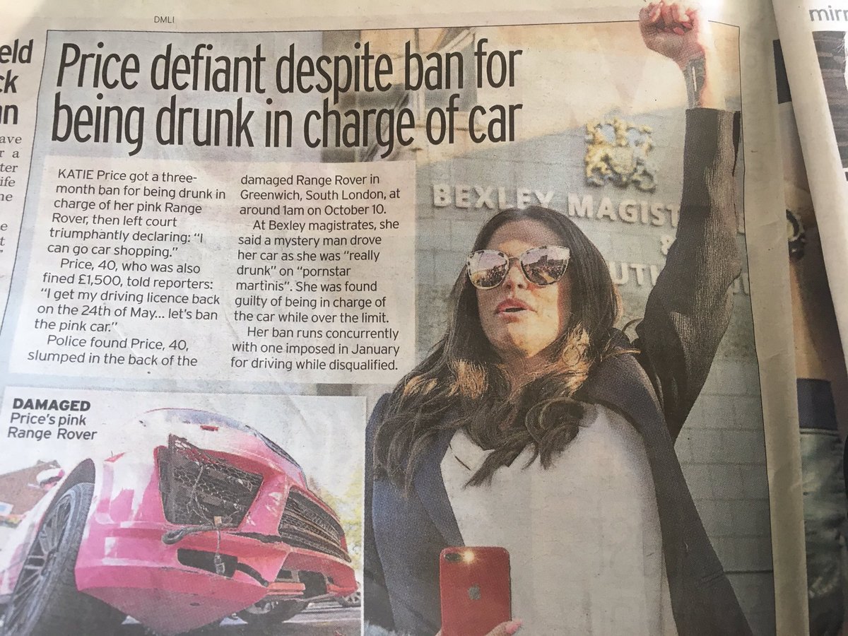 SaraWhitwell's tweet image. How did she only get three months!  #drinkdriving #katieprice #notthefirsttime #plainwrong