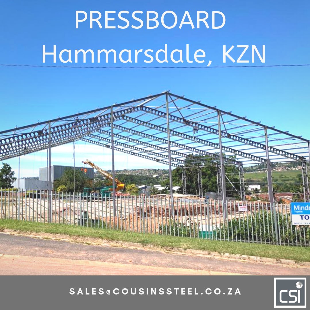 CousinsSteelInt's tweet photo. Pressboard Warehouse - Hammarsdale.

#structuralengineering #civilengineering #steel #warehouse #csi 

Sales@cousinssteel.co.za https://t.co/xXFgtcBV1g
