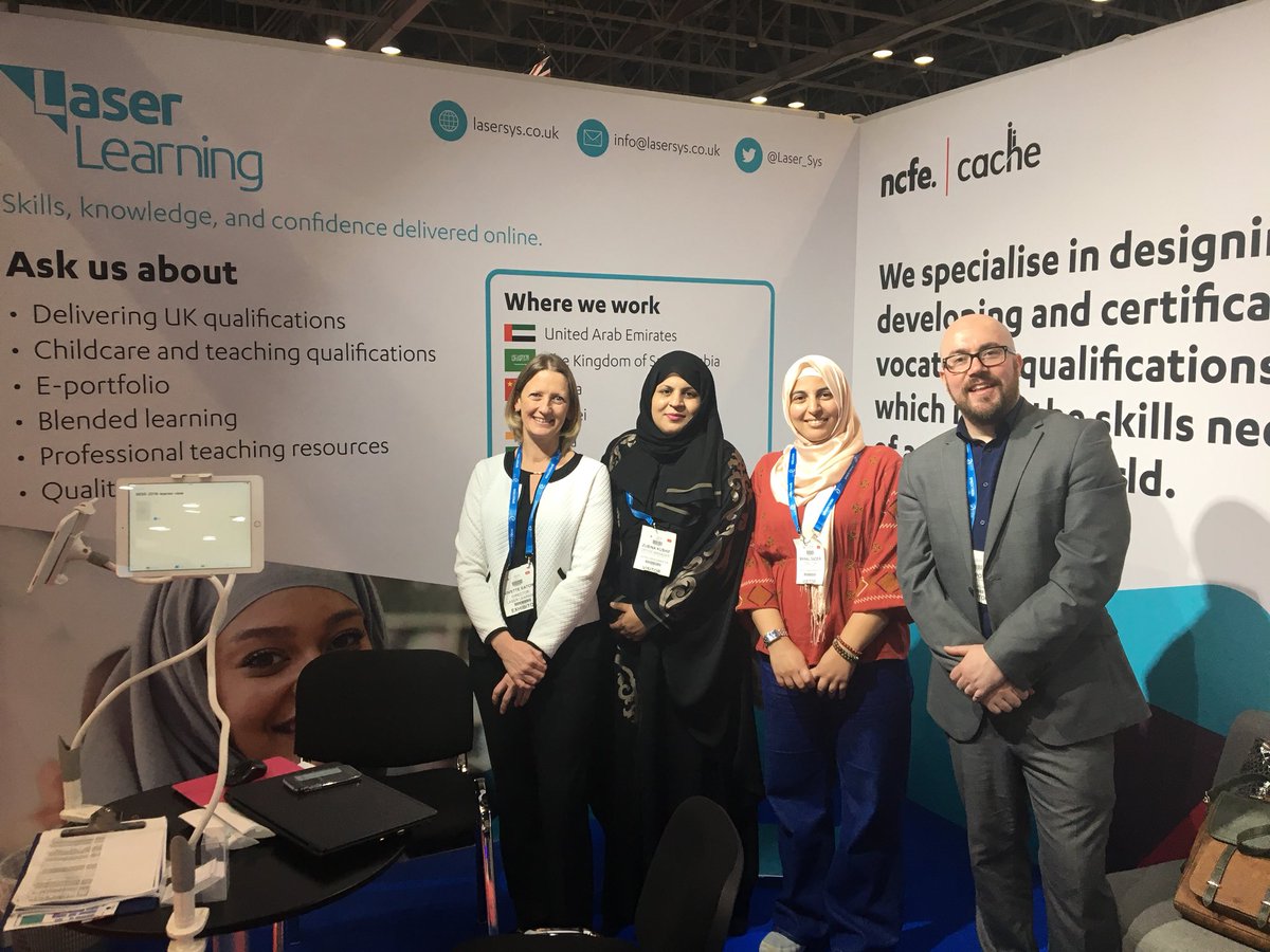 MikeNCFE's tweet photo. Fantastic to meet @Arabian_Child at @GESSeducation What a great first day it’s been for @CACHEint @NCFEGlobal @Laser_Sys https://t.co/bxM4clbiMw