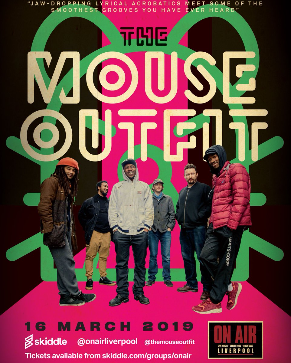 🚨MARCH 16TH 🚨 We're excited to host the UK's finest Hip-Hop band, <a href="/themouseoutfit/">THE MOUSE OUTFIT</a>  live at On Air ⭐️Whether you're a boom-bap fan, or just a jazz-lover, the Mouse Outfit's fashionable fusion will be sure to blow you away 💨Tickets available: bit.ly/2GL1Vp8