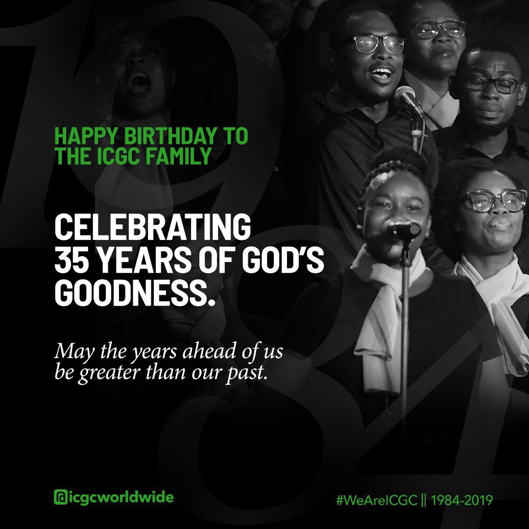 icgcworldwide's tweet photo. It's official! We Are 35 Years today!

As we bless the name of the Lord for all the good things He has done, may your life be marked with signs and wonders. May He release His favor over your life! #WeAreICGC https://t.co/ogkekYOKOM