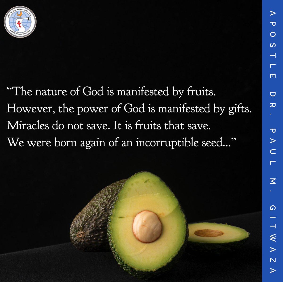 PaulGitwaza's tweet photo. “The nature of God is manifested by fruits. However, the power of God is manifested by gifts. Miracles do not save. It is fruits that save. We were born again of an incorruptible seed...”
#AuthenticWord
#AuthenticWisdom
#AuthenticRevelation https://t.co/GZeVuThxhO