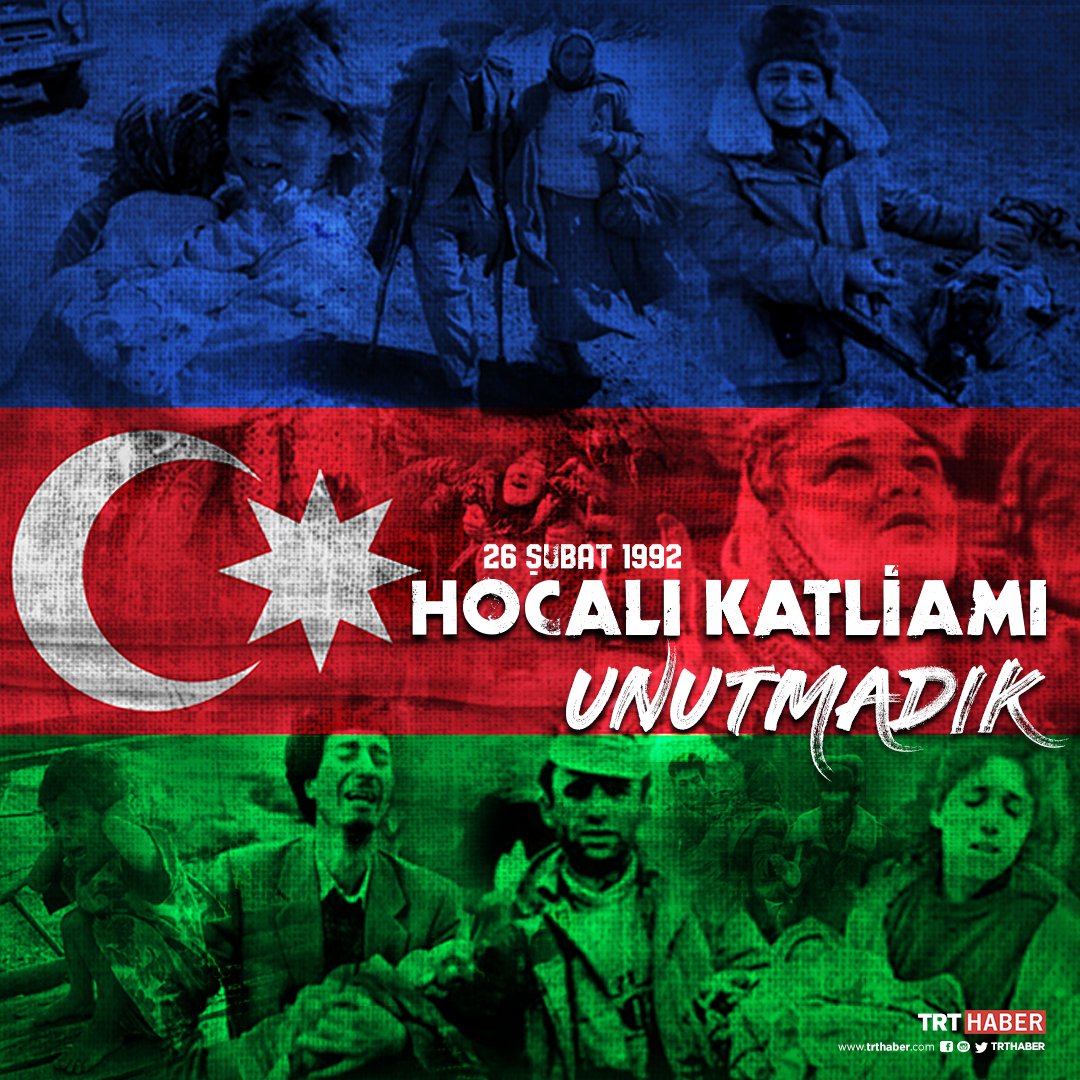 trthaber's tweet photo. Dünya, insanlık tarihinin en korkunç soykırımlarından birine uyandığında takvimler 26 Şubat 1992’yi gösteriyordu. Ermeni kuvvetleri Azerbaycan’ın Dağlık Karabağ bölgesinde yüzlerce kişiyi katletti. Bugün #HocalıKatliamı’nın 27. yıl dönümü.

https://t.co/sVdjDyd6hA https://t.co/S1LuHDglL0