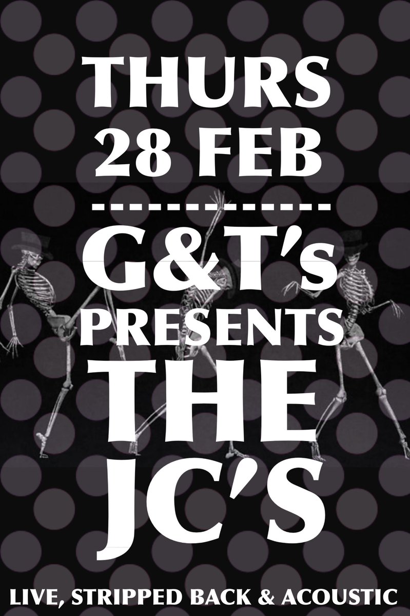 Whatever your doing Thursday, be sure not to miss this! #livemisic @G_and_Ts @the_jcs #bestmusicvenue #Carterton #Oxford_Life