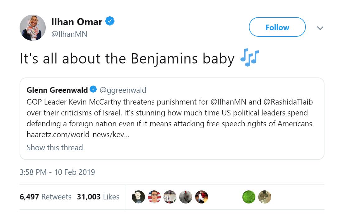 Radical Democrat Ilhan Omar quietly deletes Anti-Semitic tweets - CAIR defends