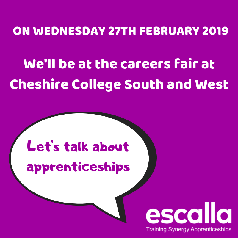 escalla Apprenticeships (@escallaship) on Twitter photo Come and visit us tomorrow at Cheshire College South and West careers fair!
<a href="/CheshireCollSW/">Cheshire College - South & West</a>
Cheshire College - South & West
#careers
#fair
#apprenticeships
#talk
#visit
#future
#escalla Come and visit us tomorrow at Cheshire College South and West careers fair!
<a href="/CheshireCollSW/">Cheshire College - South & West</a>
Cheshire College - South & West
#careers
#fair
#apprenticeships
#talk
#visit
#future
#escalla