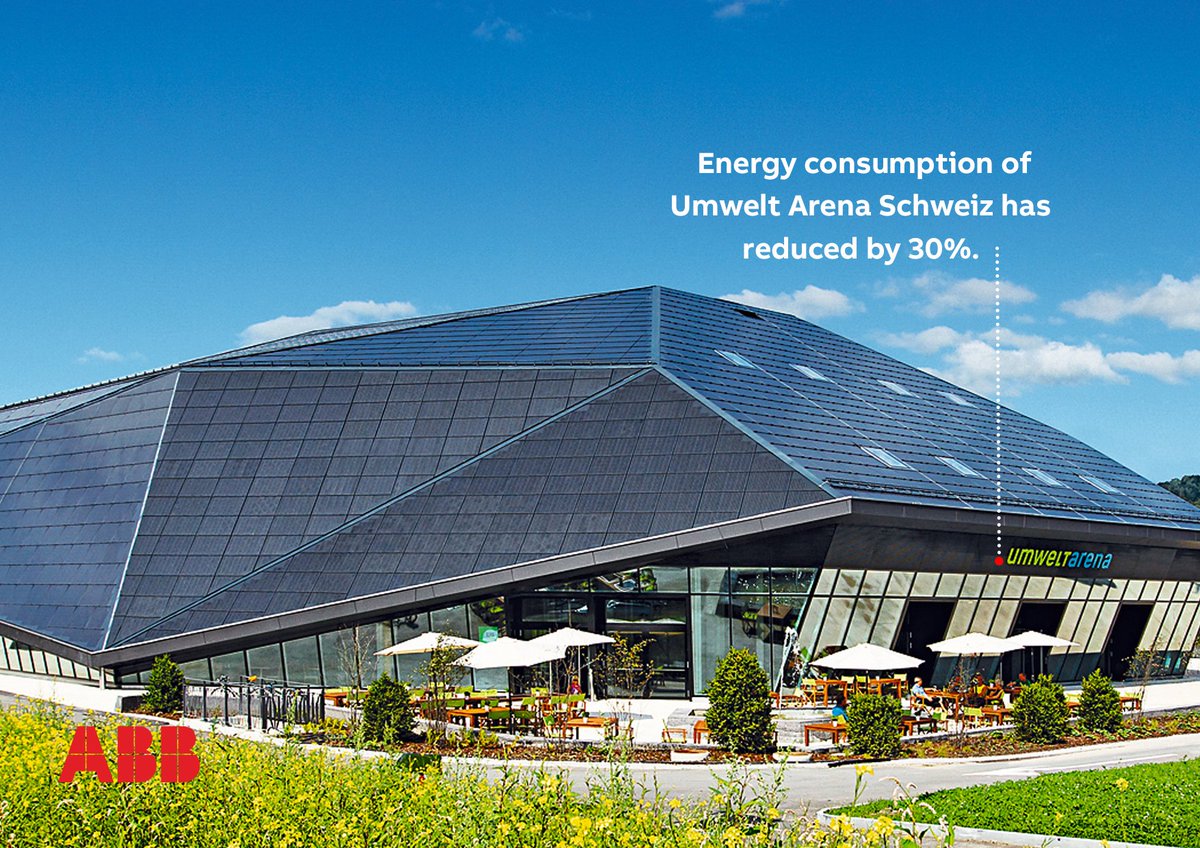 #ABB has reduced the energy consumption of Umwelt Arena Schweiz by 30% - thanks to innovative technologies. Take a look at the PMA "Energy" Case study to find out more... ow.ly/UgkY30nxr8h