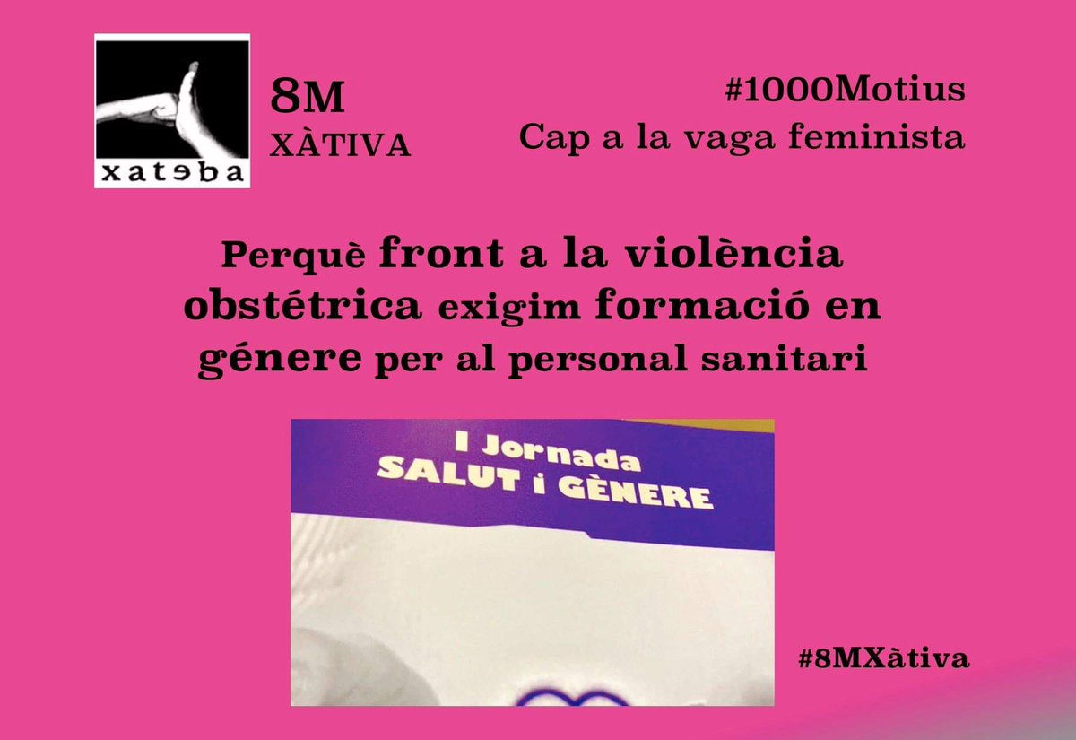 Perquè donem la vida i volem fer-ho amb tots els drets i en les millors condicions.
Porque damos la vida y queremos hacerlo con todos los derechos y en las mejores condiciones.#1000motivos #8M