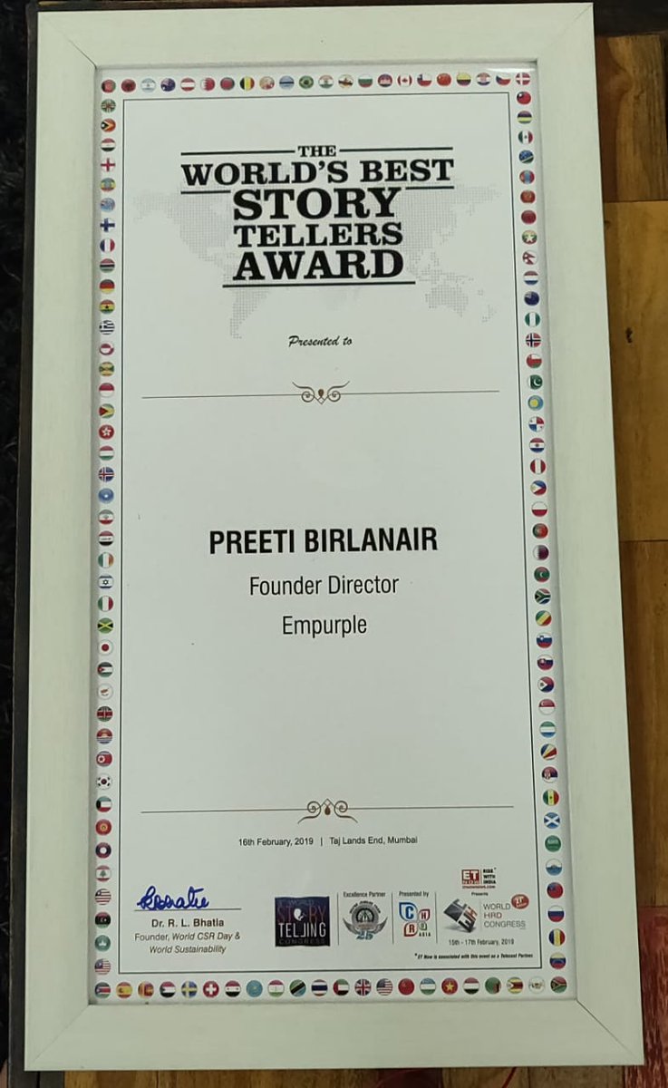 preetibns's tweet photo. We re-tell your shared stories through bringing them alive on the spot through spontaneous dramatic improvisations. 
Humbled to be recognised for our endevour. 
#playbacktheatre #empurple #embodiedempathy https://t.co/yxlf3pBWSR
