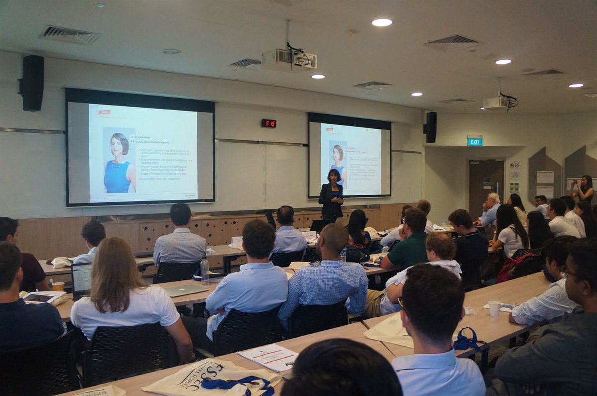 ESSEC_AP's tweet photo. Deputy Dean, Prof. @aartiramaswami welcomed the #ESSECMIF & #ESSECMMD students to the Digital Workshop Competition #DWC. Honorary Invitee Ms. Elvie Lahournere, Digital and Innovation Director @Natixis APAC, briefs teams with the company challenge. https://t.co/yaRWqWpsHI