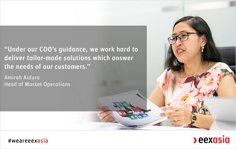eexasia's tweet photo. As part of the Market Operations team at @eexasia, Amirah Aidura helps lead her team in providing an efficient and tailored service across Asia and Europe. #weareeexasia https://t.co/Cu5DoOiH0t