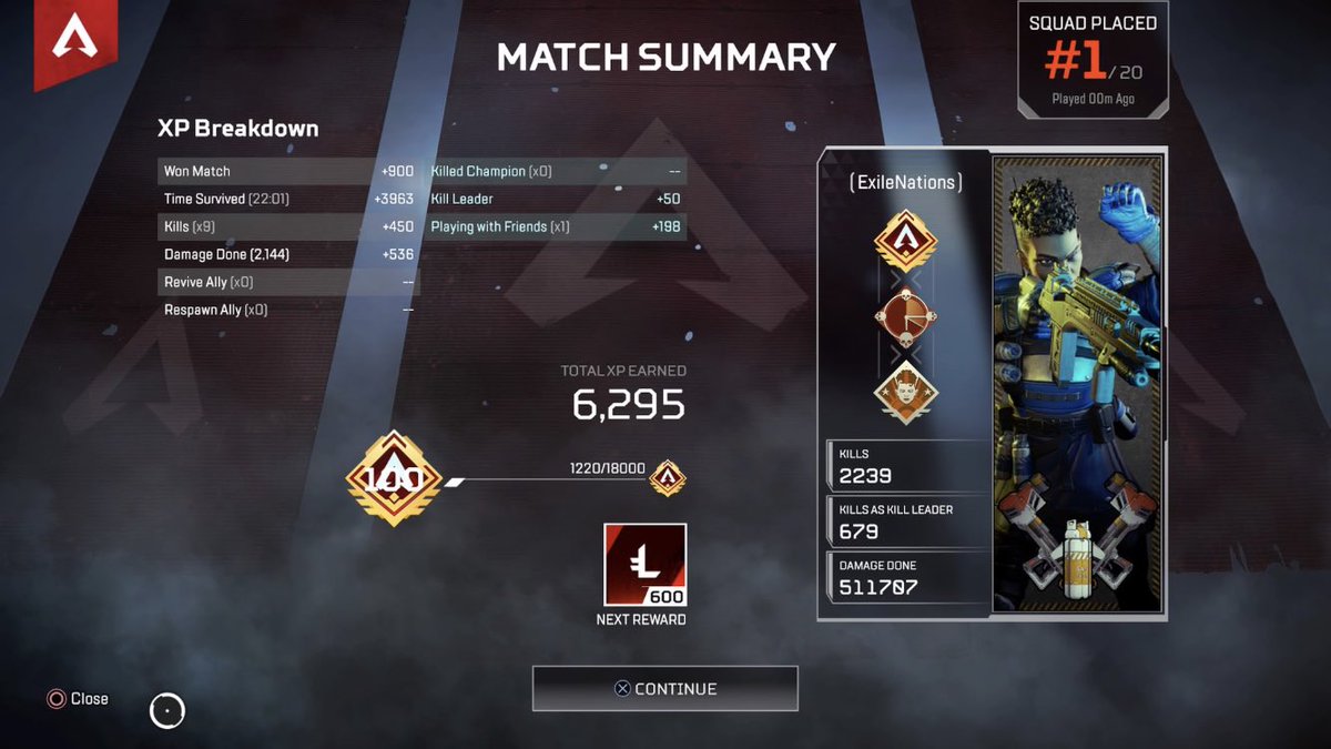 Now that’s how you reach lvl 100😤With a win😈 2239+ kills and 70+ dubs👀 #lvl100 #ApexLegends #PS4 #LateNightGrind #Champion #Bangalore #Twitch #Streamer #GrindForDrakon @Demented_RTs @TopsRTs @Twitch_RT @Flow_Rts @GFXCoach @SGH_RTs @FlyRts @Agile_RTs @PlayApex @DynoRTs