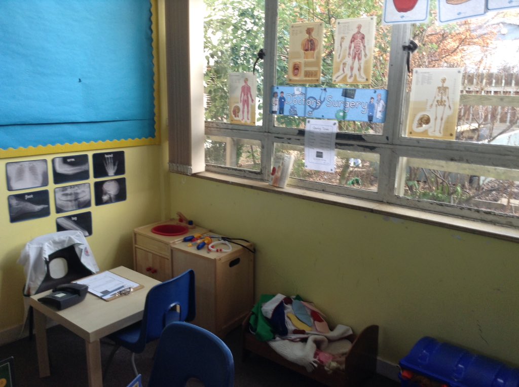 LibeMrBarry's tweet image. To go along with our body topic, P2a now has a doctors surgery corner. Ask your children if they have enjoyed using it.