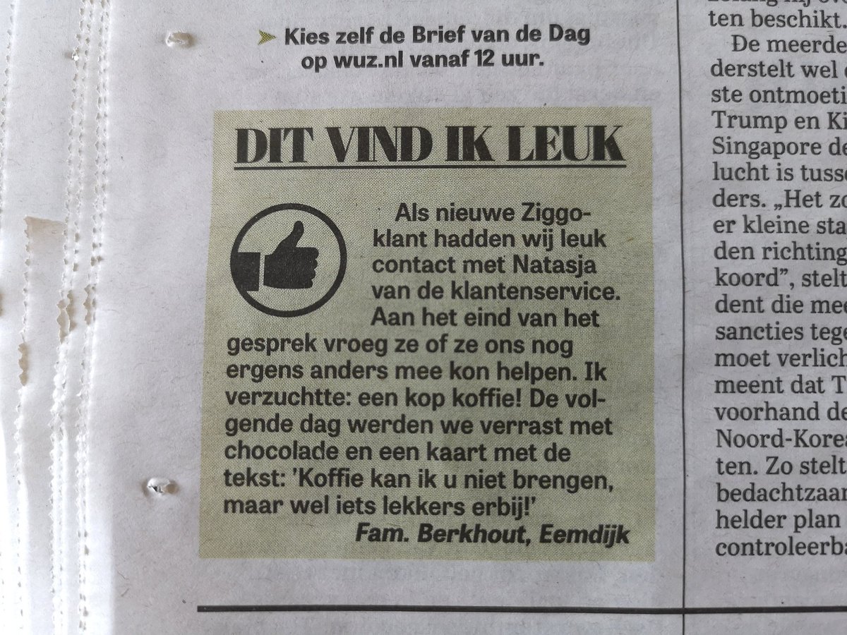 Omdat dit ook in het nieuws moet 👌
#ziggo #Telegraaf