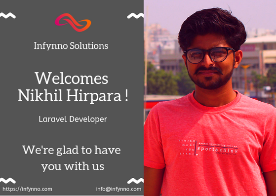 infynno's tweet photo. We are really happy to have you in our team as our new Laravel Developer. Welcome aboard Nikhil Hirpara.

#InfynnoSolutions #Infynno #Welcomes #onBoard #Php #Laravel #Developer #webdeveloper #backenddeveloper #WordPress https://t.co/iP37w18LaI