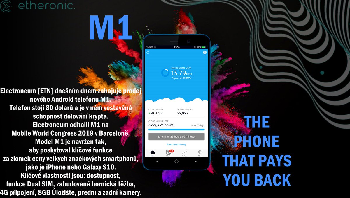 Electroneum (ETN) představuje svůj nový telefon M1 za 80 dolarů se zabudovanou možností těžení ETN. Model M1 je navržen tak, aby poskytoval klíčové funkce za zlomek ceny.
crypto-economy.net/electroneum-et…