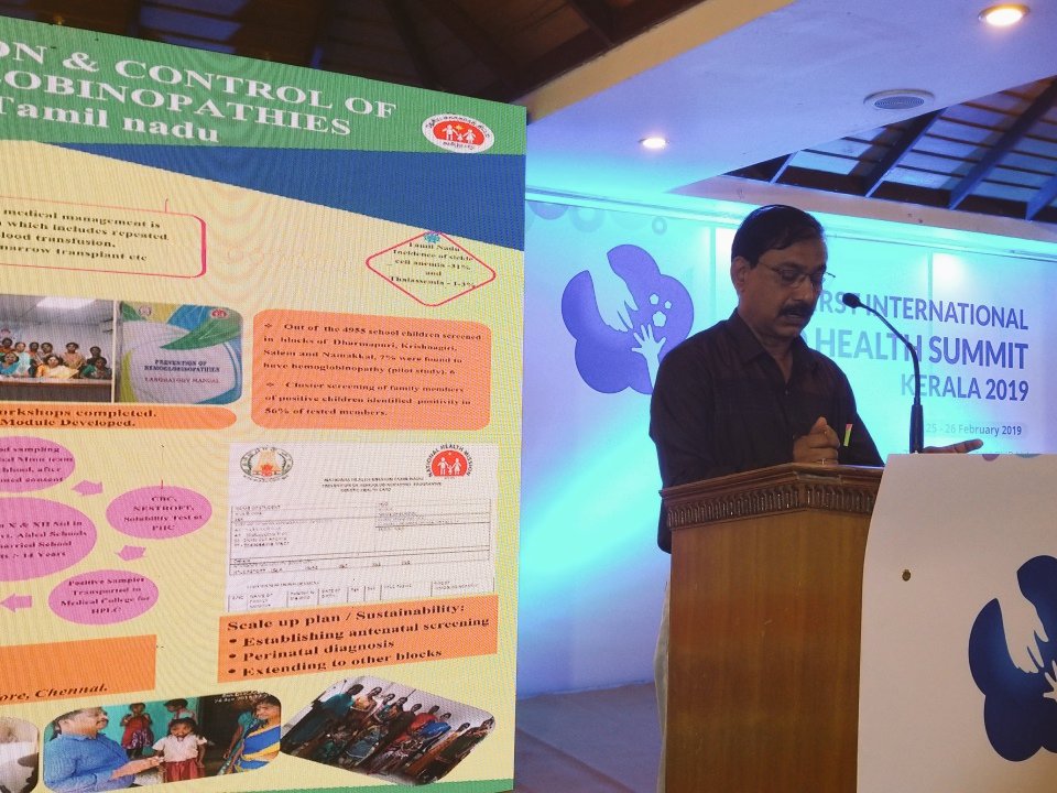 AbeySushan's tweet photo. Dr Arasar Seeralar,Director,Institute of Child Health,Chennai presenting prevention & control of hemoglobinopathies at #KeralaChildHealthSummit
@CHeartLink @bzheleva @shailajateacher @Arogyakeralam @KeralaHealth @drsreeharim @Hridyam_kerala #SurviveThriveTransform #CHsummitKerala https://t.co/Sw5CPTe0dM