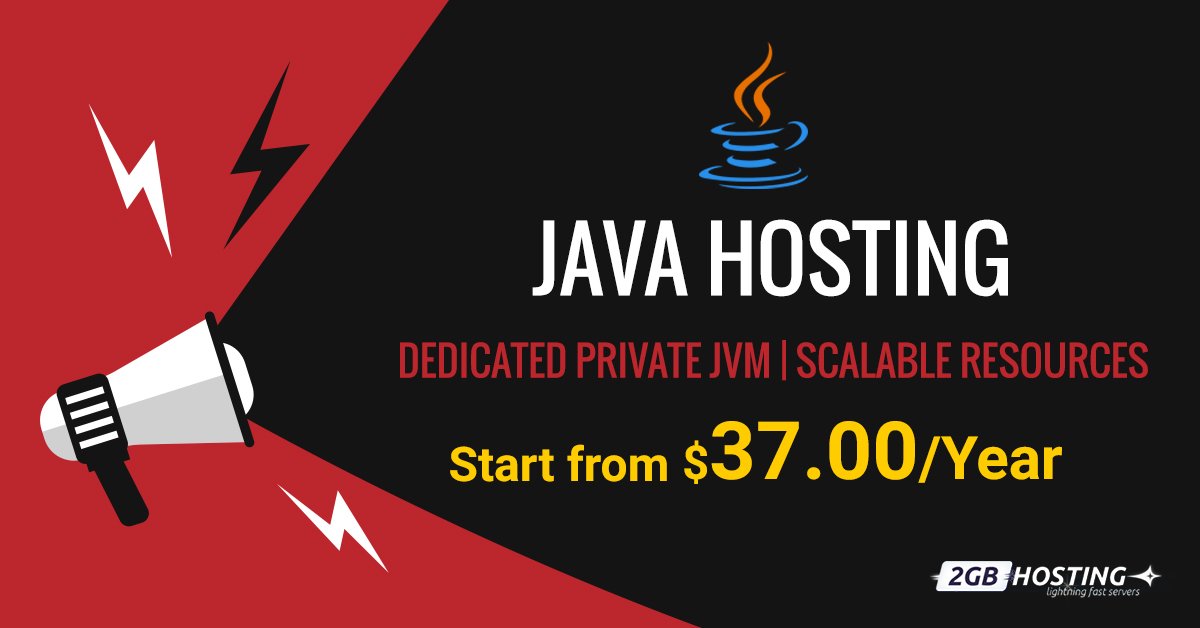 2gbhosting's tweet image. We provide Java Shared Hosting With Secure and Dedicated Private JVM. All our java hosting plans are designed to meet the requirement of every client.
For more info visit: 2gbhosting.com/java-hosting
#JavaSharedHosting #2gbhosting #Javahosting
