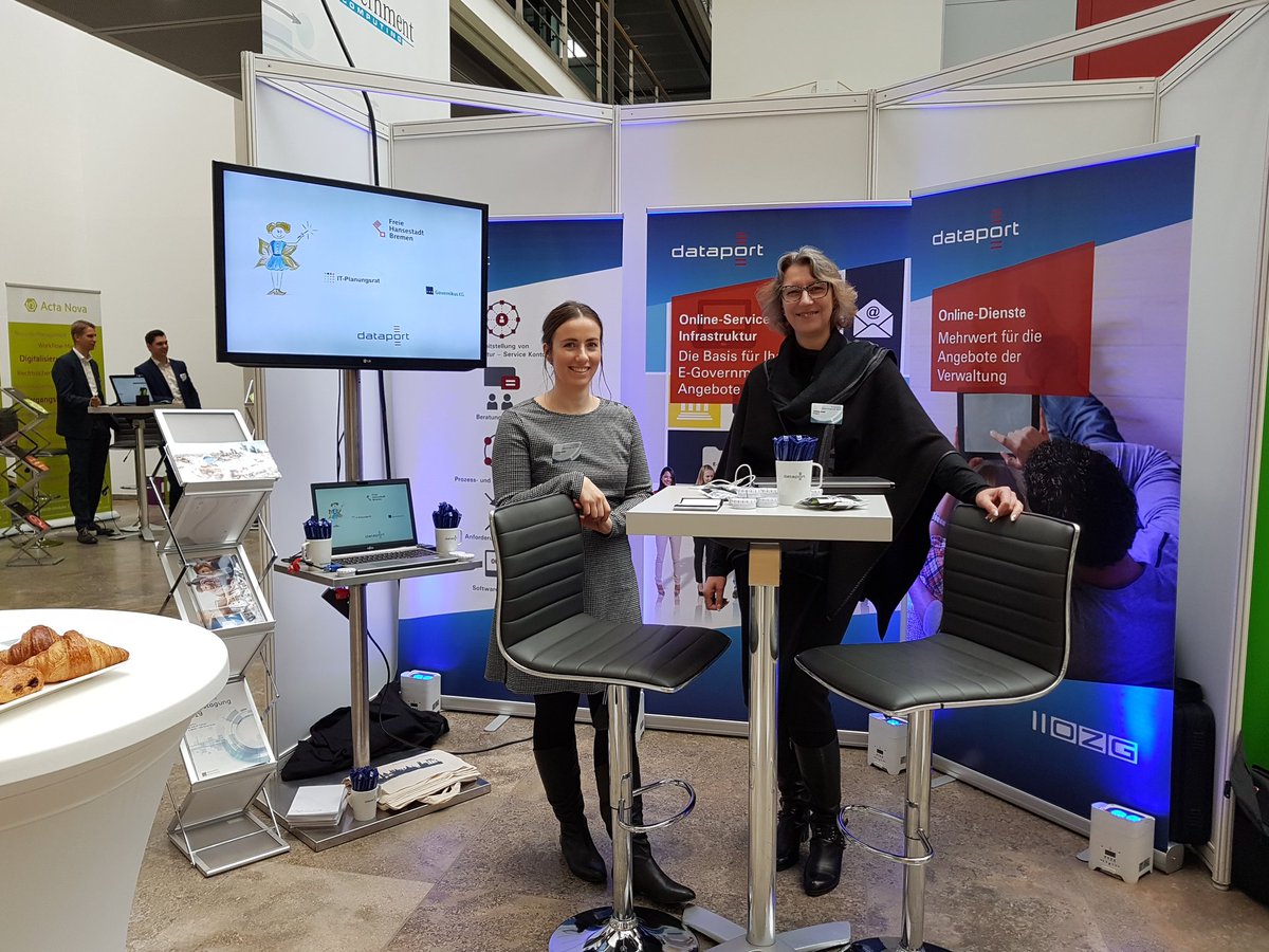 SchulzHeirich's tweet photo. #GovernikusJT 2019 in Berlin eröffnet! Team #Dataport freut sich auf alle Besucher. https://t.co/HNBr53xMDy