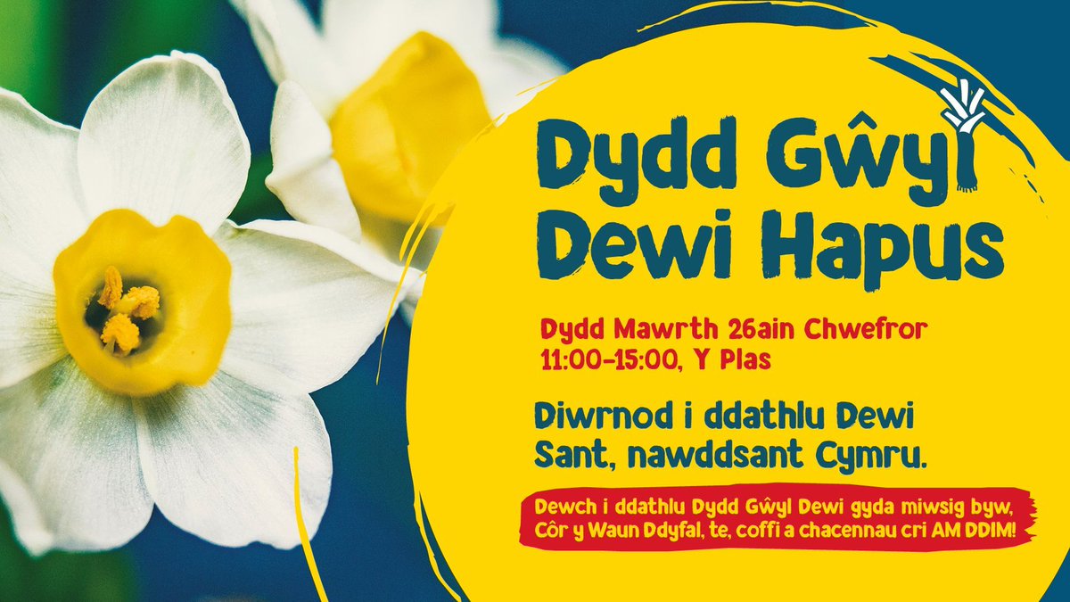 Rydyn ni’n edrych ymlaen gymaint tuag at Ddydd Gŵyl Dewi, rydyn ni’n dathlu’n fuan heddiw gyda <a href="/UMCC2017/">UMCC</a> yn y <a href="/YPlasCUSU/">Y Plas</a> rhwng 12:00-15:00 heddiw. Fe fydd cerddoriaeth byw, <a href="/WaunDdyfal/">Aelwyd y Waun Ddyfal</a>, te, coffi a chacennau cri blasus! Welwn ni ti yna!
