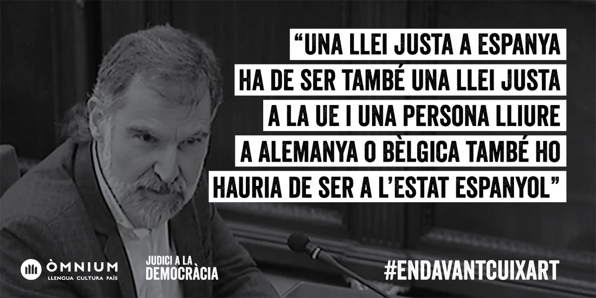 catalangate's tweet photo. Una injustícia a l'Estat espanyol hauria de ser la vergonya de tot el món.

#EndavantCuixart https://t.co/UZno2OcfsG